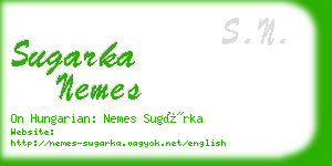 sugarka nemes business card